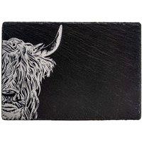 Selbrae House Slate Cheese Board - Highland Cow in Dark Grey | Size: 1 Pack