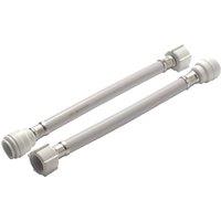 John Guest White PVC Hose 300mm-22mm x 3/4" Hand (Pack Of 2)