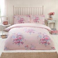 Rapport Home Kate Cotton Floral Bedcover SuperSet with Pillowcase in Pink | Size: Super King