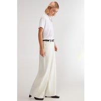 NastyGal Women's Denim Straight Leg Jeans in Ecru | Size: 10