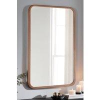 Oak Framed Curved Wall Mirror 90x60cm