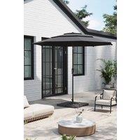 3-Tier Outdoor Garden Umbrella with Crank and HDPE Base