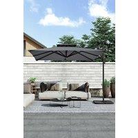 Outdoor Large Square 3M LED Cantilever Parasol with Square Base