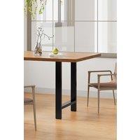 71cm/27.95 inch 2Pcs Black H-shaped Anti-Slip Metal Table Legs Furniture Replacement Legs for DiningTable, Desks and Workbenches