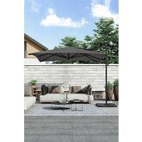Rotating Square Outdoor Patio Cantilever Parasol with Square Base