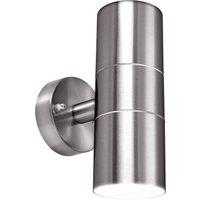 Luceco Outdoor Decorative Up/Down External Wall Light Stainless Steel in Grey