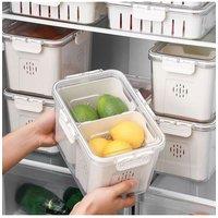 Fridge Storage Container with Two Compartments
