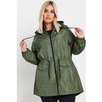 Yours Women's Lightweight Parka Jacket in Olive | Size: 16