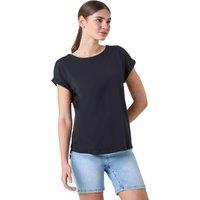 Roman Women's Plain Stretch Cotton Jersey T-Shirt in Black | Size: 10