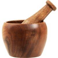 Orsina Acacia Mortar & Pestle, Handcrafted from Natural Acacia Wood, Ideal for Grinding Spices & Herbs