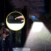 mysmartbuy Solar Powered Outdoor Motion Sensor Light - 120 Lumen Wall or Fence Mounted Lighting with Adjustable Bracket & 3 Lighting Modes in Black