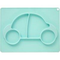 Orsina Baby Blue Food Plate, Stain Resistant Food Plate, Blue Silicone Car Food Plate, Everyday Use Food Plate