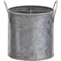 Orsina Utensil Holder, Rustic Metal Storage Pot For Kitchen Tools & Gadgets, Durable Vintage-Inspired Design in Silver