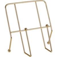 Orsina Durable Design Cookbook Stand With Gold Finish, Gold Finish Recipe Book Stand, Elegant Cook Book Stand