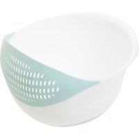 Orsina Durable Green & White 4 Liter Strainer, Effortless Water Drainage Round Strainer, Lightweight Strainer