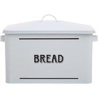 Orsina Stylish Design White Metal Bread Bin, Durable Bread Bin For Dining Table, Spacious Storage Bread Container