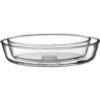 Orsina Functional Design Oval Oven Dish Set Of 3, Durable Stoneware Bakeware For Roasting & Serving in Clear