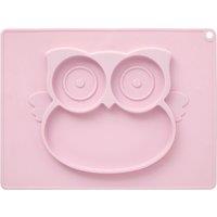 Orsina Pastel Pink Food Plate, Stain Resistant Food Plate, Pastel Pink Owl Food Plate, Everyday Use Food Plate