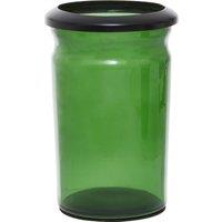 Orsina Elegant Green Glass Bathroom Tumbler With Vintage-Inspired Design, Stylish Glass Cup For Rinsing