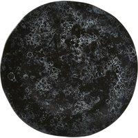 Orsina Black Marble Effect Pizza Plate, Stoneware Plate, White Veining Plate With Shallow Recess, Ideal for Daily Use