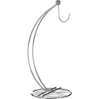 Orsina Geo Banana Hanger, Contemporary Wire Frame With Geometric Base Design, Prevents Bruising & Promotes in Silver