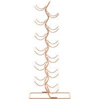 Orsina Elegant 12 Tier Wine Rack With Copper Finish, Vertical Design Wine Rack For Livingroom, Sturdy Wine Rack in Gold