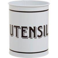 Orsina Durable Build White Metal Utensil Holder, Stylish Design Utensil Holder For Kitchen, Versatile Utensil Holder