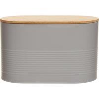 Orsina Durable Red Bread Bin, Stylish Design Bread Bin For Dining Table, Natural Bamboo Lid Bread Container in Grey