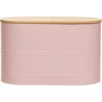 Orsina Durable Red Bread Bin, Stylish Design Bread Bin For Dining Table, Natural Bamboo Lid Bread Container in Pink