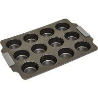 Orsina Grey Twelve Cup Muffin Tray, Non-Stick Carbon Steel Bakeware For Cupcakes & Muffins, Durable 12 Cup Oven