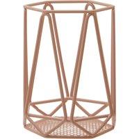 Orsina Pink Finish Utensil Holder, Stylish Wire Container For Organising Kitchen Tools, Durable Metal Design