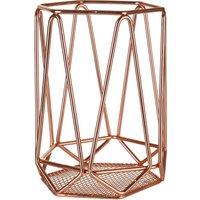 Orsina Pink Finish Utensil Holder, Stylish Wire Container For Organising Kitchen Tools, Durable Metal Design in Copper