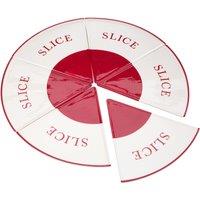 Orsina Stylish Design Pizza 6 Slice Plates, Durable Pizza Slice Plate For Dinner, Practical Pizza Slice Plate in Red