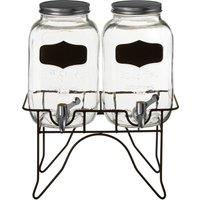 Orsina Stylish Glass Dispenser Jars, Spacious Glass Bottle With Metal Lids, Versatile Glass Jars With Metal Lids in Clear