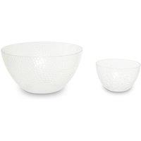 Orsina Stable Set Of 5 Plastic Bowls, Non Slip Bottom Plastic Bowl For Kitchen, Versatile Plastic Salad Bowl in Clear