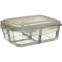 Orsina 1040 ml Rectangular Storage Container, BPA-Free White Lid Kitchen Food Storage Container, Food Containers in Clear