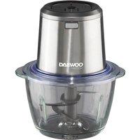 Daewoo 200W 'Cordless Pro' Electric Food Chopper & 1L Glass Bowl Stainless Steel in Metallic Silver | Size: 1000ml