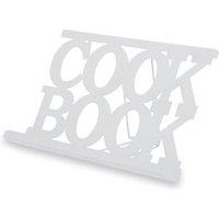 Orsina Elegant Design Cook Book Stand Pink, Durable Book Stand For Cook Books, Practical Recipe Book Stand in White