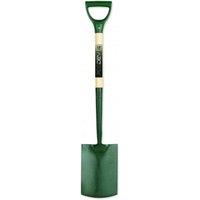 Pegdev Ergonomic Steel Garden Spade 28" Handle 2.2kg Weight 7.5" x 11.5" Blade Forged in Dark Green