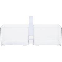 Orsina Versatile Clear Plastic Kitchen Organiser With Handle, Integrated Handle Storage Boxes, Versatile Boxes