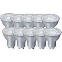 Harper Living 7 Watts GU10 LED Bulb Silver Spotlight Warm White Dimmable, Pack of 10