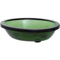 Orsina Elegant Green Glass Soap Dish With Vintage-Inspired Design, Stylish Bathroom Dish For Holding Bar Soap