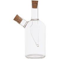Orsina Two In One Design Oil & Vinegar Cutout Inner Bottle, Innovative Oil & Vinegar Dispenser, Vinegar Sprayer in Clear