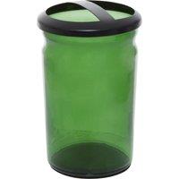 Orsina Elegant Green Glass Toothbrush Holder With Vintage-Inspired Design, Stylish Bathroom Organiser