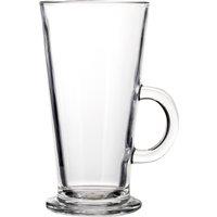 Orsina Rounded Handles Of Latte Glasses Set Of 4, Tapered Set Of 4 Cordinating Latte Glasses, Versatile Glass Set in Clear