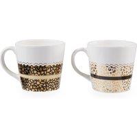 Orsina Stylish Set Of Two Mugs, Leopard Print Design Coffee Mugs For Kitchen, Durable Set Of Two Mugs For Breakfst