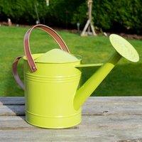 mysmartbuy 4.5L Metal Watering Can with Sprinkler Nozzle & Pink Handle - Colourful Home or Garden Water Bucket - H30 x W20 x D43cm in Green