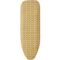Orsina Flower Ironing Board Cover, Vibrant Floral Print With Soft Padded Cotton Surface, Elastic Edging For Secure in Yellow