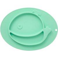 Orsina Light Green Food Plate, Stain Resistant Food Plate, Light Green Whale Food Plate, Everyday Use Food Plate