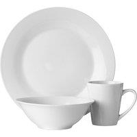 Orsina Elegant 12Pc White Porcelain Dinner Set, Versatile Dinner et For Kitchen, Sleek Modern Dinnerware Set